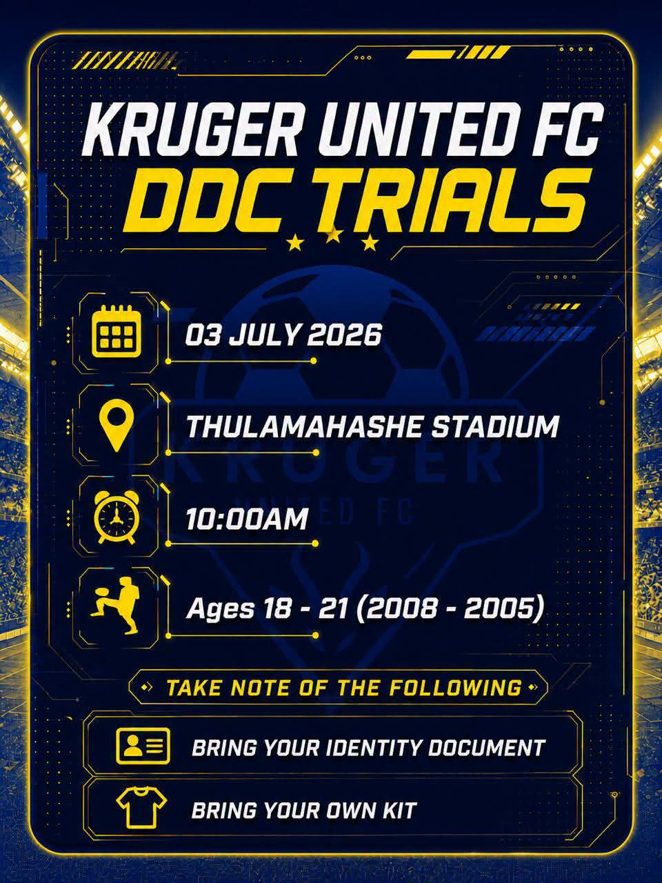 DDC TRIALS ALERT. MPUMALANGA BUSHBUCKRIDGE